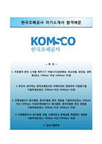 [한국조폐공사자기소개서] 한국조폐공사 청년인턴 합격자소서와 면접족보-1