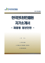 (한국인터넷진흥원자기소개서 + 면접족보) 한국인터넷진흥원(채용형청년인턴)자소서 [한국인터넷진흥원합격자기소개서,한국인터넷진흥원자소서항목]-1