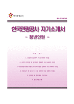 (한국관광공사자기소개서 + 면접기출문제) 한국관광공사(청년인턴)자소서 [한국관광공사합격자기소개서,한국관광공사자소서항목]-1
