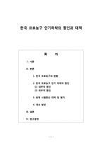 한국 프로농구 인기하락의 원인과 대책-1