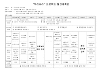 [유아교육계획안] `우리나라` 프로젝트 월간계획안-1