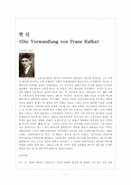 [독문학사] 프란츠 카프카의 `변신`-1