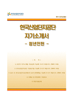 한국산업단지공단 청년인턴 자기소개서,한국산업단지공단합격자소서+면접기출문제-1