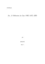 실험 계측화학 Diffusion in Gas-1