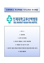 (부산백병원자기소개서+면접족보) 인제대학교부산백병원(간호사)자소서 [인제대학교부산백병원합격자기소개서인제대학교부속부산백병원자소서]-1