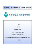 인제대학교해운대백병원자기소개서+면접질문기출,인제대학교해운대백병원(간호사)자소서,해운대백병원자기소개서,해운대백병원간호직자소서,인제대학교병원,인제대부속해운대백병원,일산백병원,부산백병원,서울백병원,상계백병원자기소개서자소서-1