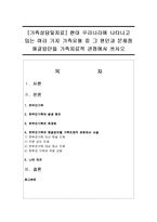 [가족상담및치료] 현대 우리나라에 나타나고 있는 여러 가지 가족유형 중 그 원인과 문제점 해결방안을 가족치료적 관점-1