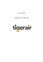 타이거항공 기업분석과 경영전략분석및 타이거 항공 마케팅전략,SWOT분석과 타이거항공 현 문제점분석및 기업발전방안연구 레포트-1