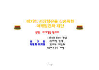 버거킹 기업분석,SWOT분석및 버거킹 현 마케팅전략분석과 버거킹 인지도향상위한 새로운 마케팅전략 제안 PPT레포트-12