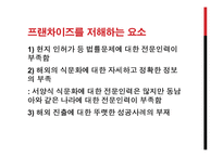 한국 프랜차이즈 업체의 해외진출 사례 분석-5