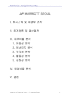 [호텔재무비율분석] JW MARRIOTT SEOUL(메리어트호텔) 재무분석-2