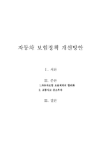 [자동차보험론] 자동차보험정책 개선방안-2