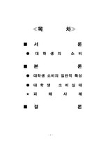 [대학생소비자문제] 대학생의 소비생활-2