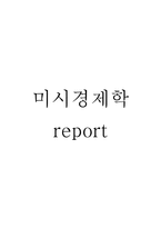 미시경제학 레포트-1
