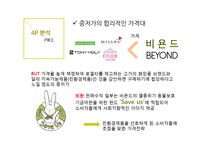 BEYOND 비욘드 기업분석과 비욘드 마케팅 SWOT,STP,4P전략분석및 향후전망과 전략제안 PPT-15
