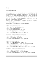 [지능이론] 가드너(Gardner)의 다중지능이론, 스턴버그(Sternberg)의 삼원지능이론-2