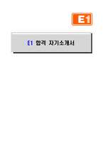 [E1-최신공채합격자기소개서]E1 자소서,E1 자기소개서, E1 합격자기소개서, E1합격자소서, E1, E1 신입채용-1