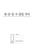 [국제무역] 한중일 수출입추이-1
