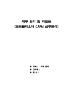 [재무관리] 포트폴리오와 CAPM실증분석-1