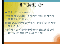 한류(사회학개론, 한류영향, 한류종류, 한류원인, 한류장단점, 한류지속성) PPT, 프레젠테이션-3
