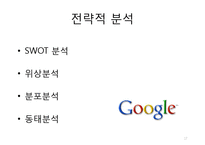Google 구글 기업분석과 SWOT분석및 구글 경영전략과 성공요인분석및 구글의 문제점과 대안제안 PPT-17