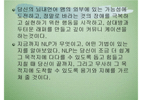 NLP, 행복코드로 세팅하라! 독후감(호라이케이, 긍정적사고, 긍정적생각, 미러링, 백트래킹, 페이싱기법, 독서감상문) PPT-19