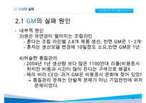 GM 기업분석과 GM 실패사례와 극복위한 경영전략분석및 GM 현상황과 향후전망연구 PPT-9