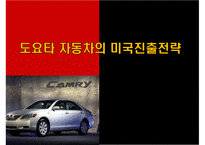 도요타 자동차의 미국진출전략-1