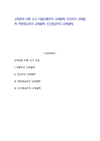 교육관에 따른 교사 자질(전통주의 교육철학, 진보주의 교육철학, 학문중심주의 교육철학, 인간중심주의 교육철학)-1
