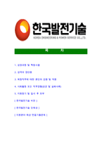 [한국발전기술-최신공채합격자기소개서]한국발전기술면접기출문제,자소서,자기소개서,합격자소서,합격자기소개서,발전기술-2