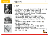 KODAK 코닥 기업분석과 현재상황분석및 코닥 기업실패요인분석과 대책방안연구 PPT-3