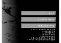 호스피스, 호스피스개념, 호스피스특성, 호스피스팀접근, 호스피스와 사별관리, 호스피스와 사례, 호스피스 사회사업, 사회사업의역할, 사회사업의기능-14
