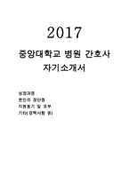 중앙대학교병원자기소개서,중앙대병원 자소서,중앙대학교 병원 간호사 자기소개서,합격자소서,중앙대학교 병원 2017 신규간호사지원 지원동기 포부-1