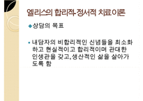 인지이론의 개념, 치료법, 엘리스(Albert Ellis)와 아론 벡(Aaron TBeck)의 이론 비교 분석 및 장단점(엘리스의 합리적-정서적 치료 이론, 아론 벡의 인지 치료 이론) PPT자료-11