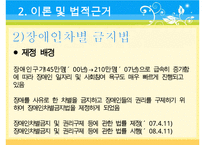[A+ 추천레포트]장애인복지의 이론적 근거, 장애인 복지 법적근거, 장애인 복지서비스 현황, 장애인복지 문제점, 장애인복지 해결책-12