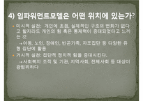 임파워먼트 분석 레포트 임파워먼트 모델(Empowerment Model)의 개념과 특징 및 사례와 한계성에 따른 개선방안-6