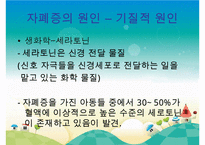[자폐증(自閉症 autism)] 자폐증 특징, 자폐증 의사소통, 자폐증 원인(심인성이론, 유적영향, 후천영향), 자폐증 진단기준, 자폐증 치료 방안PPT자료 수정 다운 홍보-15