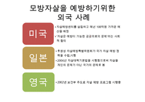 모방자살의 원인과 해결대책 - 모방자살의 사례, 언론의 자살보도, 해외 사례, 예방정책, 해결책, 정부의 대책-19