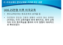 미군정기의 교육과 문제(미국교육이 한국교육에 구조화 되는 과정, 미군정기 교육의 내용, 미국 교육의 영향, 미군정기 교육의 의의, 미국교육의 평가)PPT자료-6