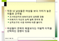 직장 내 성차별 및 성문제에 대한 실태와 해결방안(여러 직업을 예시로 듦)-12