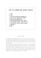 [교육학] 가족구조변화에 따른 올바른 가정교육-1
