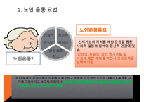 노인의 운동과 활동, 노인운동의필요성, 노인운동요법, 노인에게 적합한운동, 노인이 운동할때 주의할점, 노인운동구성주의사항, 노인운동, 노인활동-4