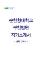순천향대학교부천병원자기소개서+면접족보,순천향대학교부천병원(신규간호사)자소서,순천향대학교병원합격자기소개서,부천순천향대학교병원자소서항목,순천향대학교병원1분자기소개(1분스피치),순천향대병원면접족보-1