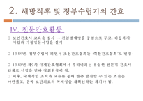 일정시대간호, 해방직후간호, 정부수립기간호, 간호학개론, 간호교육의변화, 간호전문단체조직, 간호행정조직, 군간호단, 전문간호활동-12