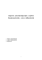 타일러의 교육과정개발모형과 스킬백의 학교중심교육과정-1