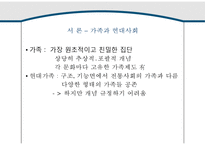 현대사회의 가족의 변화와 가족의 형태 및 특성과 당면과제, 나아갈 방향 제언 PPT-3