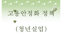 (실업문제) 청년실업의 실태와 문제점 및 고용안정화 정책의 실업대책-1