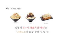[설빙 마케팅사례연구 PPT] 설빙 기업분석과 성공요인분석및 설빙 마케팅 SWOT,STP,4P전략분석과 설빙 향후전략제안-6