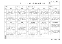 만5세 9월, 10월 관찰일지(18명 분량)-2