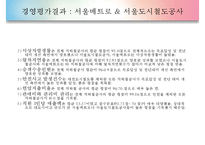 [경영평가][공기업 경영평가][경영평가 필요성]공기업의 특징, 공기업 경영평가 개념, 공기업 경영평가 절차, 공기업 경영평가 사례, 서울메트로 공기업 경영평가, 서울도시철도 경영평가, 경영평가 분석,평가-20